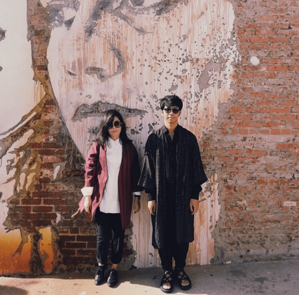 The designers, Kara and Try, wearing their Spring 2015 line. Image Courtesy: Try Sutrisno.