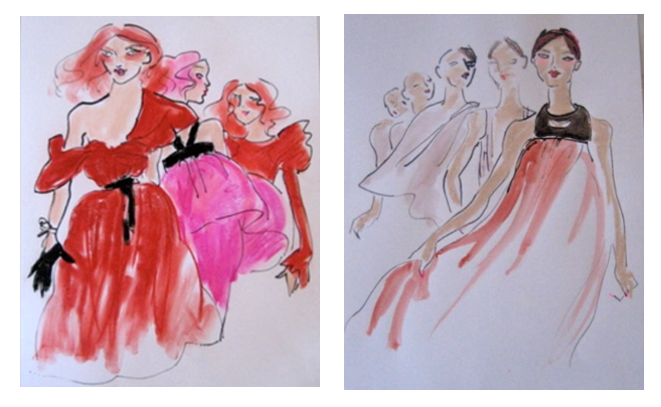 gladysdrawings The original drawings Gladys created for Mercedes-Benz Fahsion Week