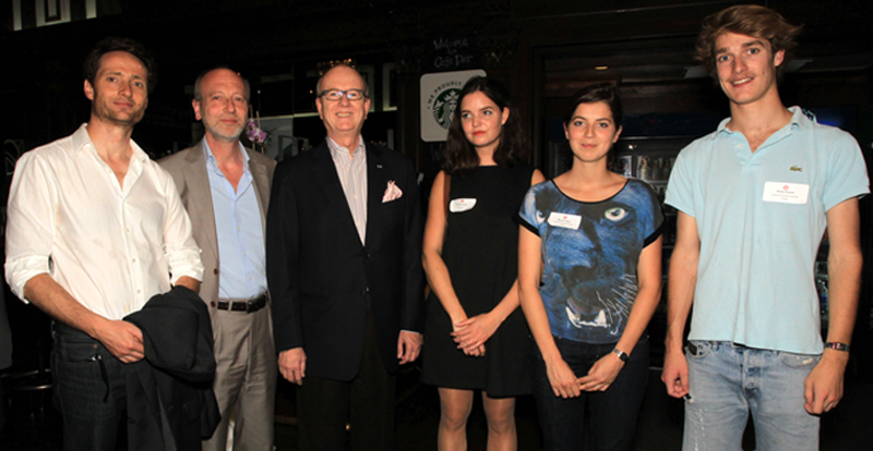 ivan-bertoux_denis-bisson_thomas-e-horn_pauline-giraut_marine-gebet_pierre-parent Ivan Bertoux, Denis Bisson, Hon. Thomas E. Horn, student Pauline Giraut, student Marine Gabet, and student Pierre Parent
