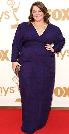 melissa Best Comedy Actress, Melissa McCarthy worked with Daniela Kurrle to create a dress of her own design