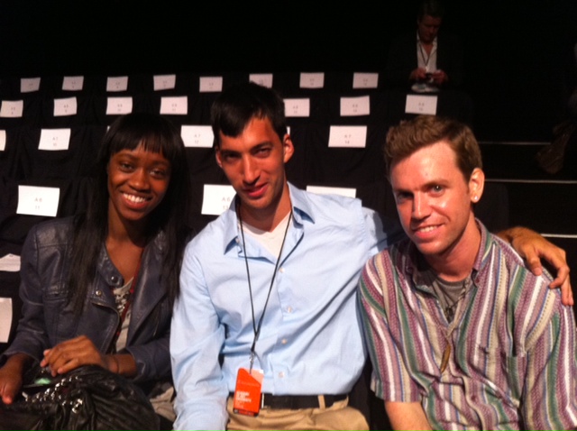 photo-7 Students from the School of Fashion at the Spring 2012 Show at Mercedes-Benz Fashion Week (L to R: Ki-Anna Drayton, Gerry Sung, Daniel Jennings)