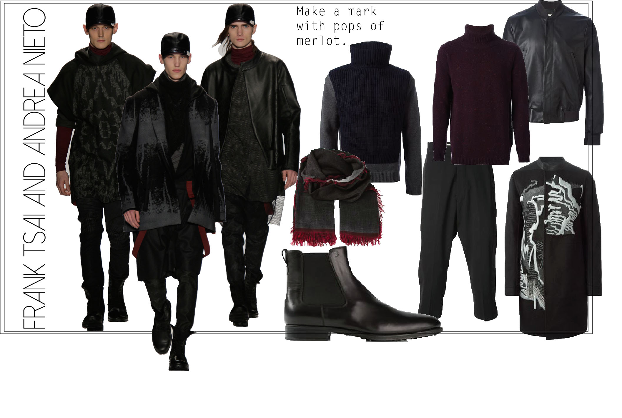 Runway looks by Frank Tsai, MFA Fashion Design, in collaboration with Andrea Nieto, BFA Textile Design