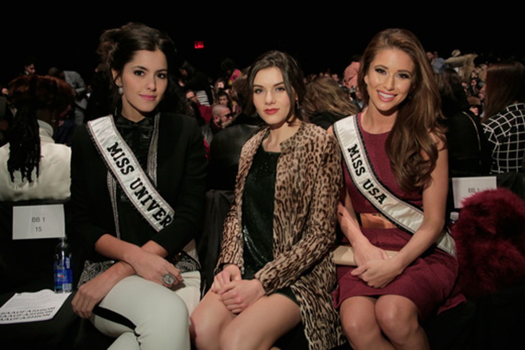 . Miss Universe 2014 Paulina Vega, Miss Teen USA 2014 K. Lee Graham, and Miss USA 2014 Nia Sanchez. Image: Getty Images